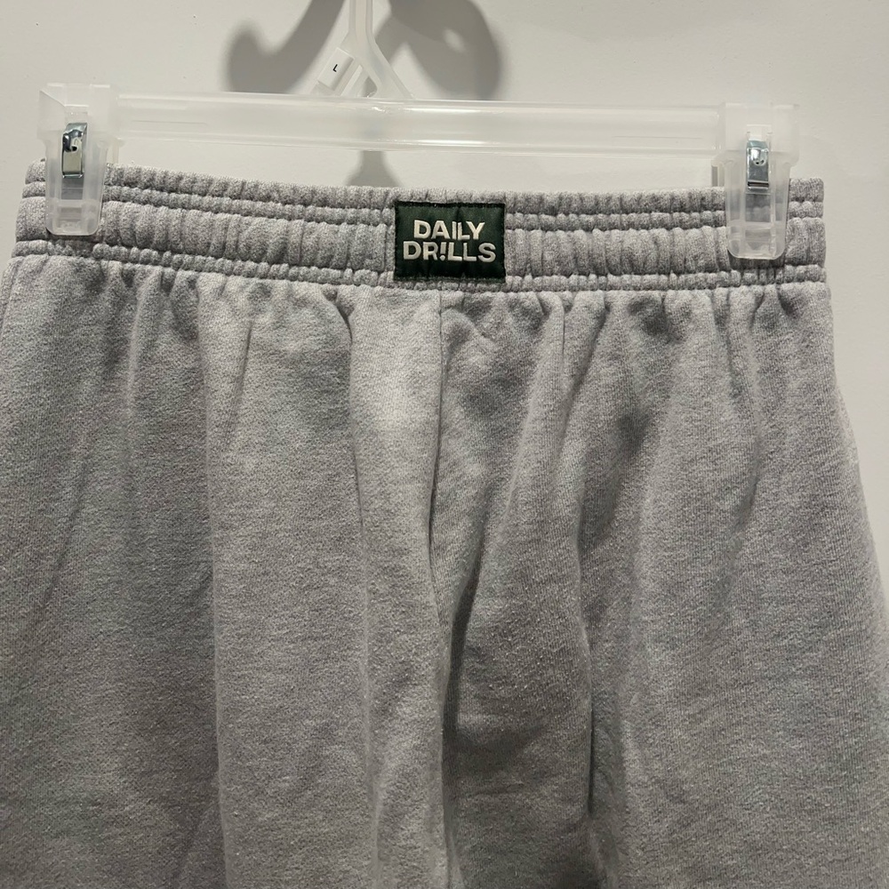 Daily Drills Light Gray Jogger Sweatpants with Beaded Drawstring - Picture 4 of 10